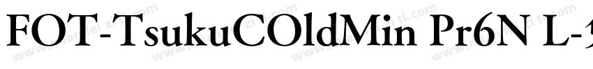 FOT-TsukuCOldMin Pr6N L字体转换